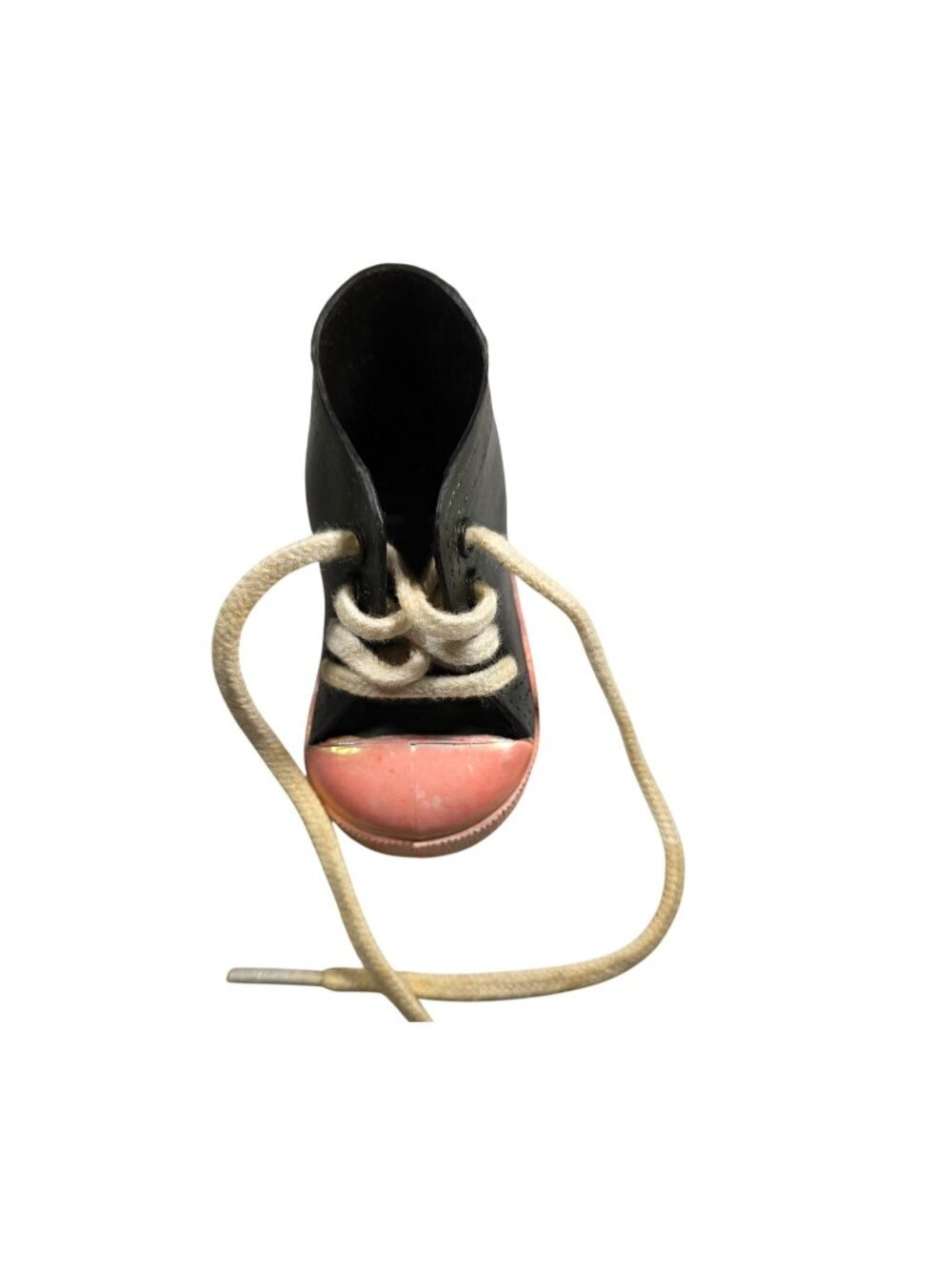 Vtg madame Alexander Doll Shoe Black Pink Plastic With Laces for replacement